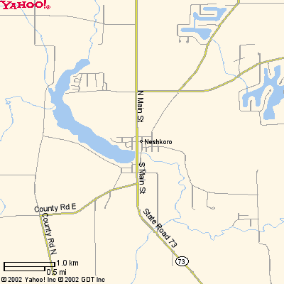 Neshkoro on the map